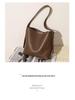 High-End Women's Large Capacity PU Shoulder Tote Bag - Simple and Versatile for Autumn and Winter