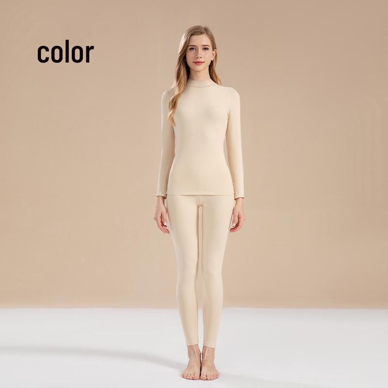 Damen Herbst & Winter Reines Baumwoll-Mittelhoher Kragen Thermoset: 2025 Neuer Stil Basisschicht
