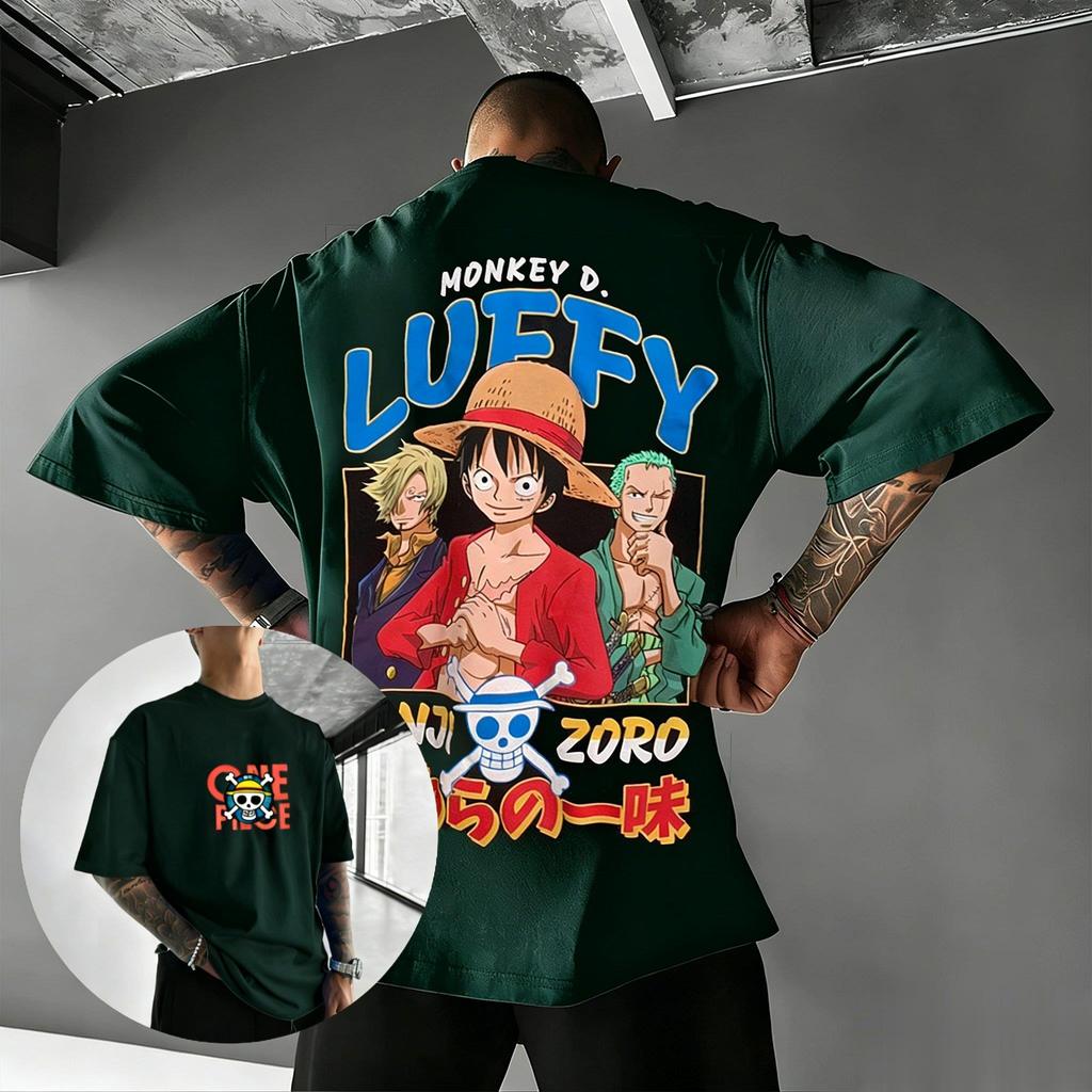 2026 Summer Y2k Oversized One Piece Luffy Anime Graphic T Shirt Men Women Streetwear Tee Casual Short Sleeve Tops Cartoon Print