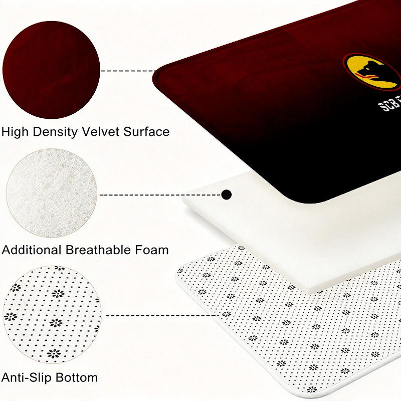 Sc Bern Flannel Kitchen Mat Christmas Soft Area Rug Non Slip Floor Carpet Home Decoration