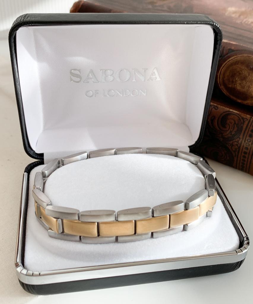 Sabona London 324 Executive Brushed Duet Magnetic Bracelet