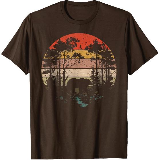Trees Wildlife Nature Animal Bear Outdoor Forest Vintage T-Shirt
