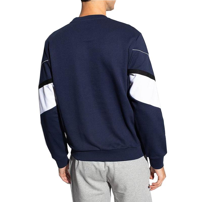 Emporio Armani EA7 Logo Print Crew Neck Cotton Long Sleeve Sweatshirt Men Sweatshirt Blue 6KPM03-PJ3MZ-1554