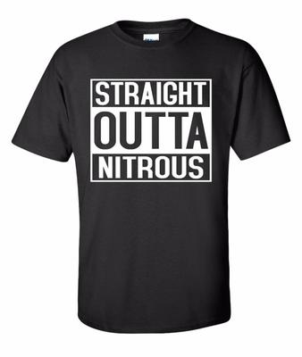 Straight Outta Nitrous Street Outlaws Drag Racing N2O Illegal Grudge Nos Koszulki unisex