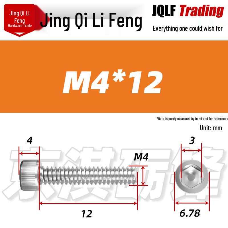 201 Stainless Steel Hex Socket Head Cap Screws M3-M27, Fully Threaded