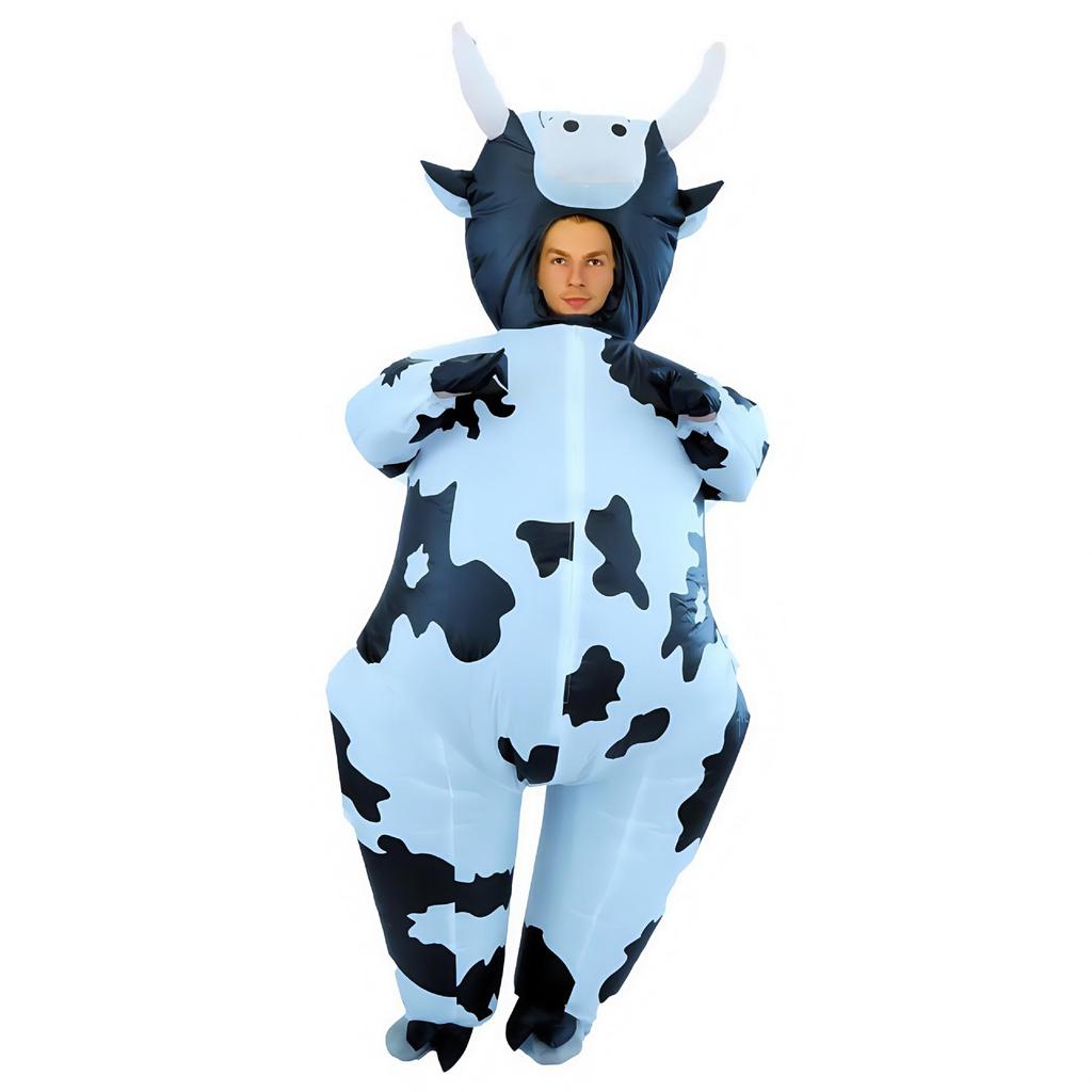 Inflatable Cow Costume: Funny Animal Cosplay Party Outfit