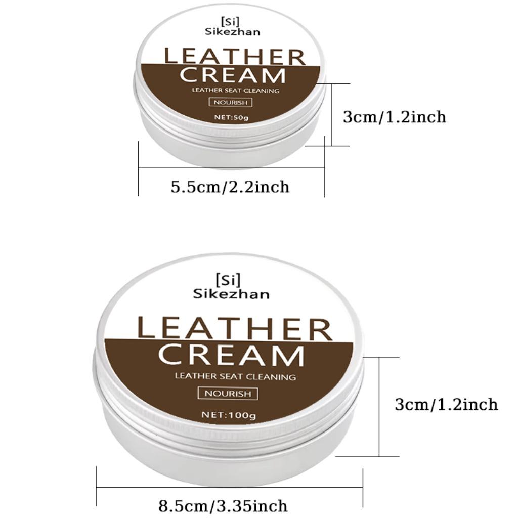 Motorcycle Leather Care Cream - Natural Transparent Odorless Balm for Genuine Leather Seat Jacket Pants Gloves | Nourishes
