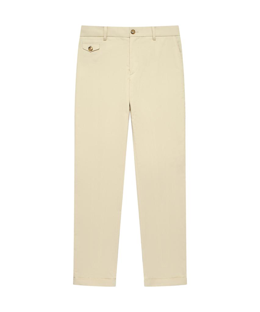 SOLEW Bio-Washed Tapered Chino Pants_Off-White
