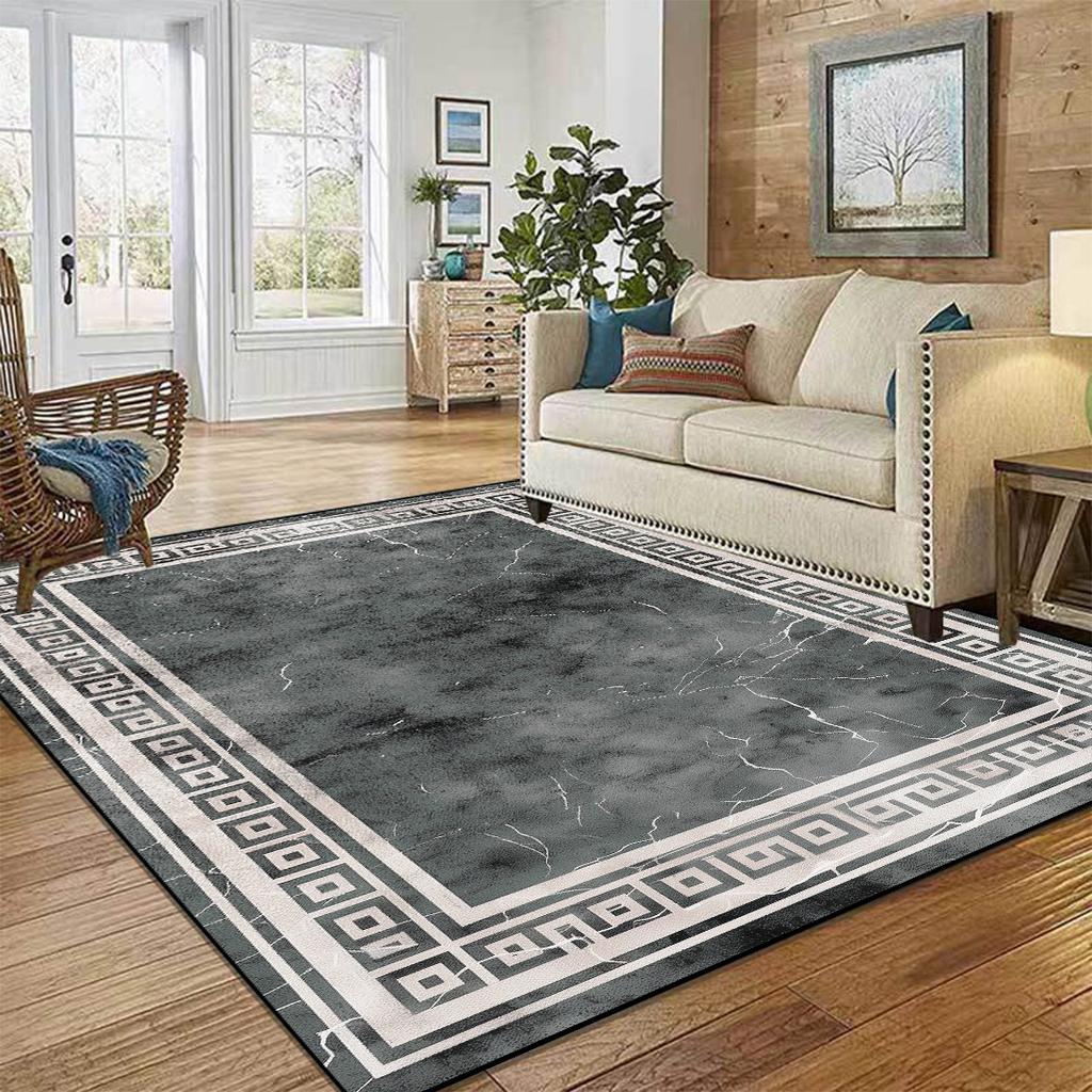 Nordic Luxury Washable Carpets Large Area Rugs for Living Room Bedroom Modern Home Decor Non-Slip Floor Mat