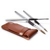 Kolinsky Travel Watercolor Brushes Sable Hair Round Watercolor Paint Brushes Set of 3 Portable Compact Artist Brushes with Pocket Protective Case for
