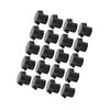 20pcs Protective Billiard Cue Rubber Plug Black Billiard Tail Cover  Billiards Game