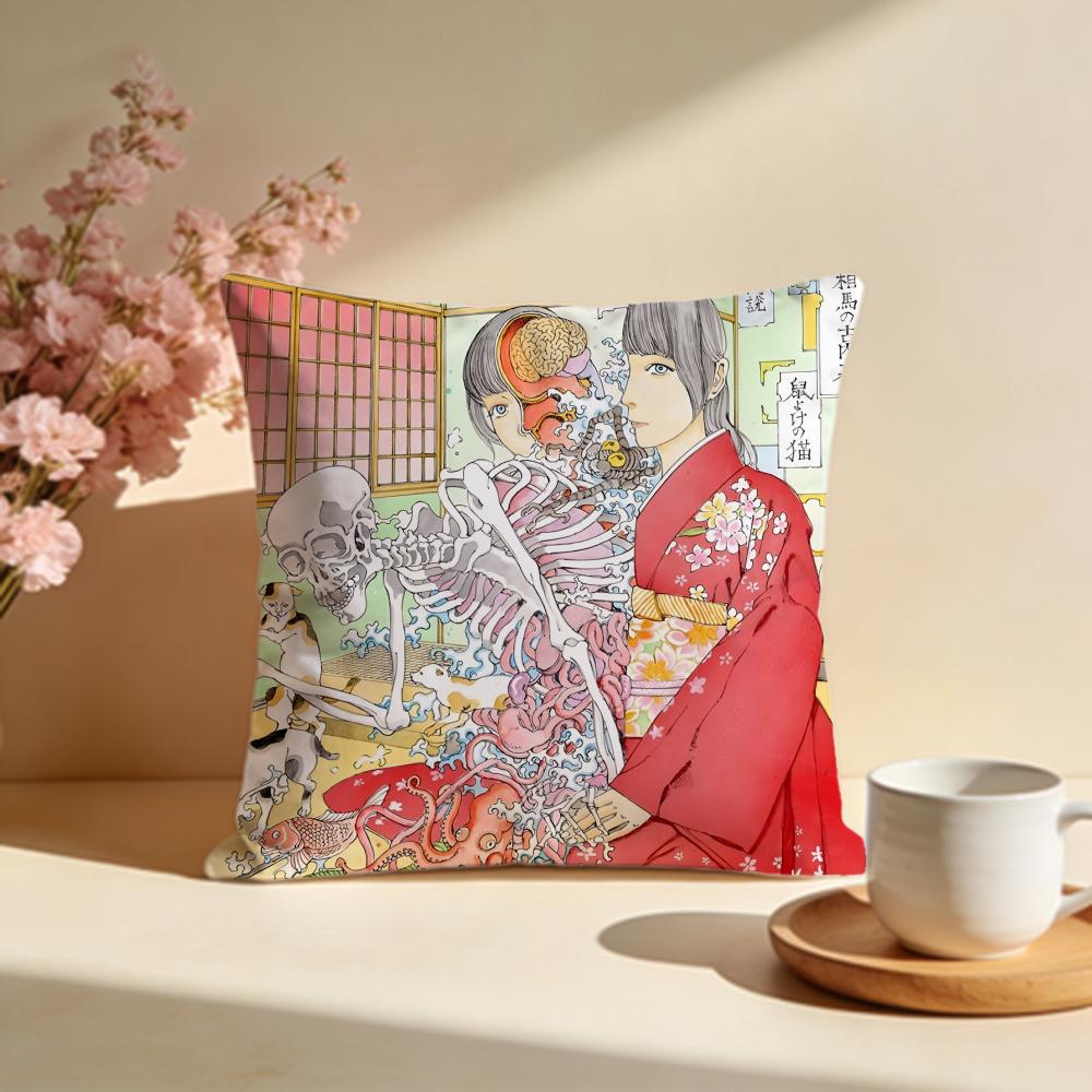 Popular SShintaro Kagoing Cushion Cover Stylish Washable Pillow Cover Ideal for Couch Bedroom Car Decoration