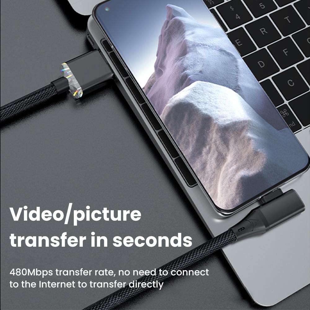 Cablu USB C Cot la 90 de grade PD 120W Încărcare Rapidă Cablu Type C Pentru iPhone 15 Pro Max Samsung Xiaomi Cablu de Date Încărcător