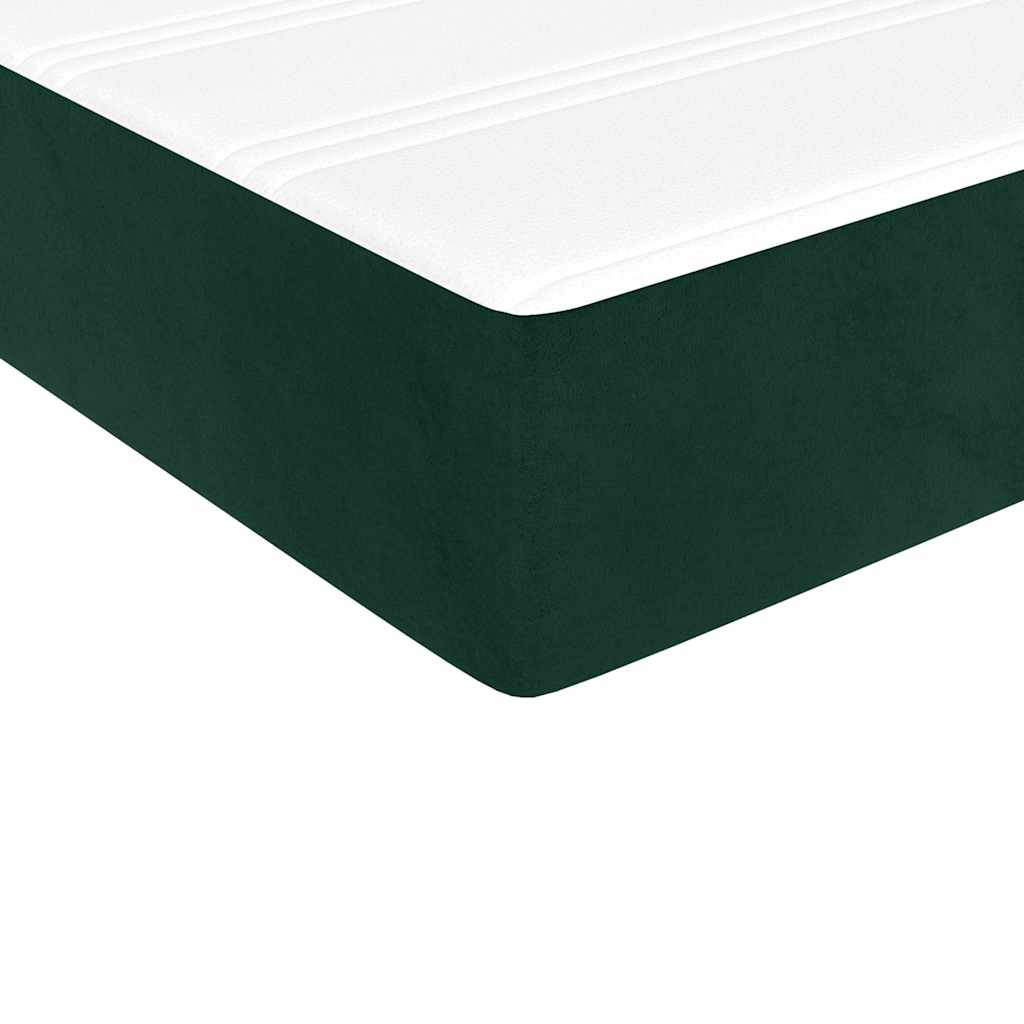 Vidaxl Continentaal Bed Met Matras, Groen, Fluweel, 140X190 Cm