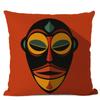 African Ethnic Tribe Totem Linen Cushion Cover Symbol Colorful Mask Printed Gallery Art Decor Pillow Case Fundas De Cojin