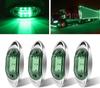 Biqing 4 Stück 6LED Markierungsleuchte 24V Grün Seitenmarkierungsleuchte LKW Seitenmarkierungsleuchte, Geeignet für LKW/Pickup/Wohnwagen/Wohnmobil/Bus/Boot