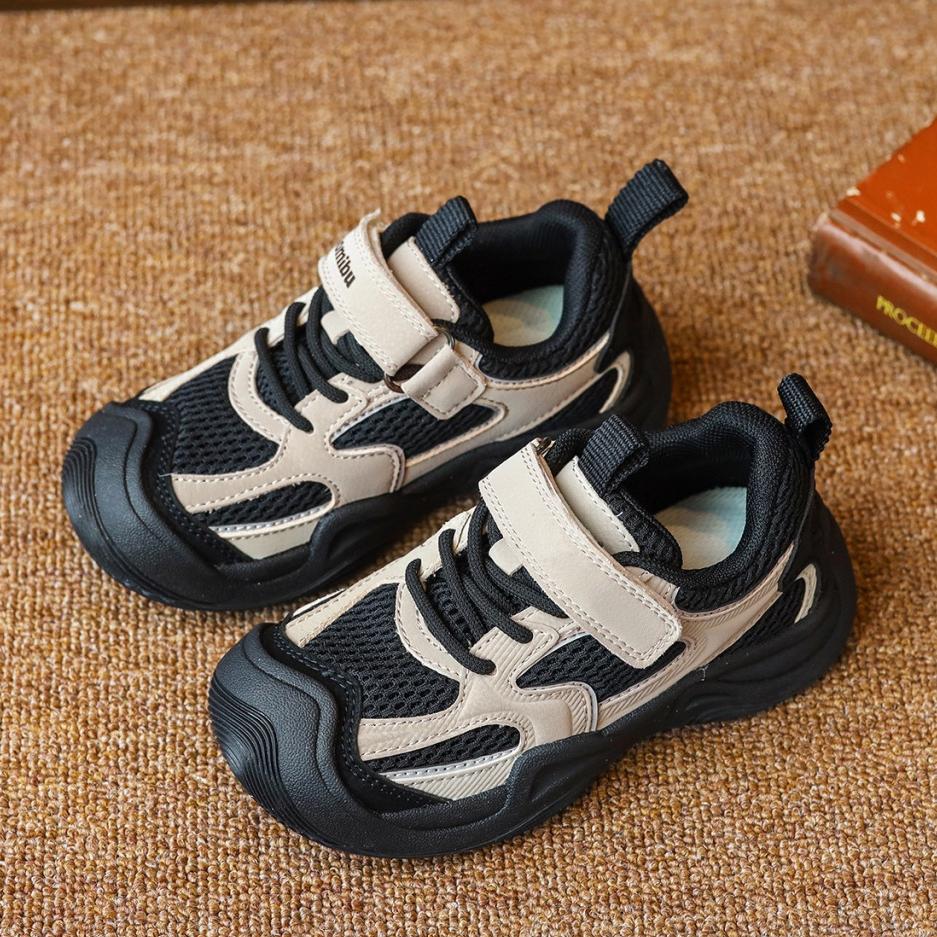 Students Sneakers Toes Capped Non-slip Kids Sports Shoes Mesh Breathable 2025 Brand New Children Running Shoes Comfortable