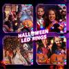 Halloween Kids Adjustable Rings LED Lights For Children's Toys, Halloween Party Gifts Portable Flashing Lights
