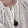 Traditional Chinese Style Wood Pendant Necklace with Sliding Knot Unique Flask Necklace Suitable for Adjustable Fit