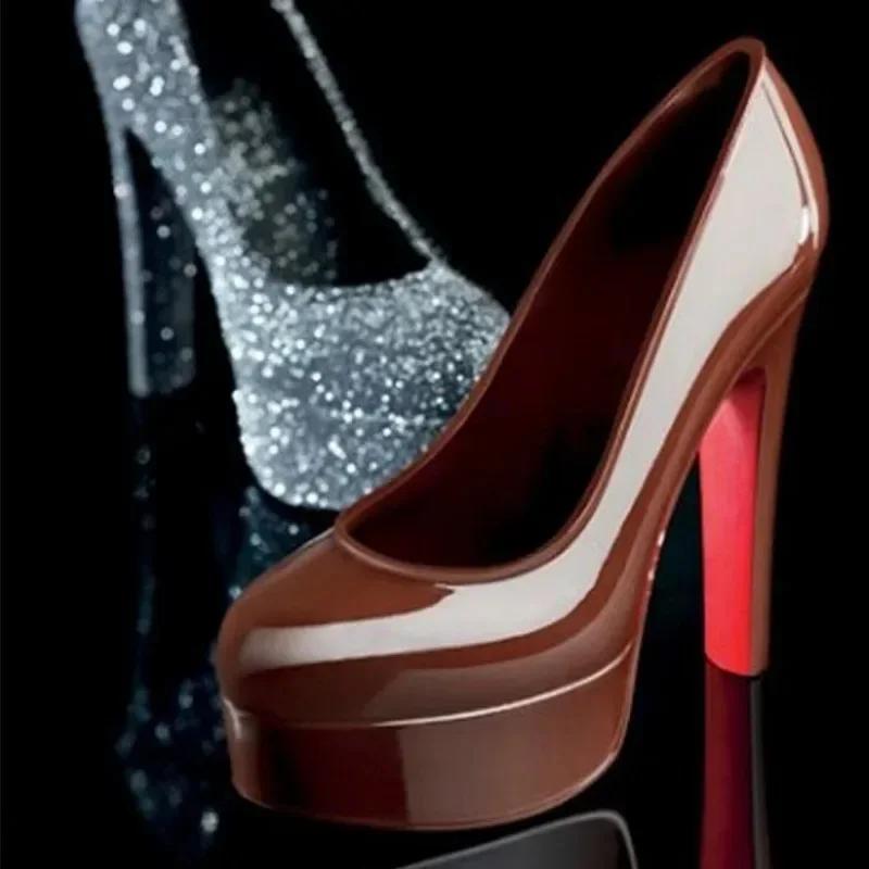 Chocolate Mold High-heeled Shoe Design Plastic 3D Candy Mold Baking Pastry Decoration Chocolate Mold