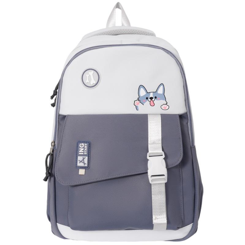 School bag new women's school bag junior high school college student burden reduction school bag ins simple high value backpack