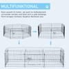 Puppy Playpen 8-Piece Puppy Enclosure with 8 Grid Panels Door Protective Tarp Free-Range Enclosure 61cm High Puppy Fence Playpen for Pets Dog Cat