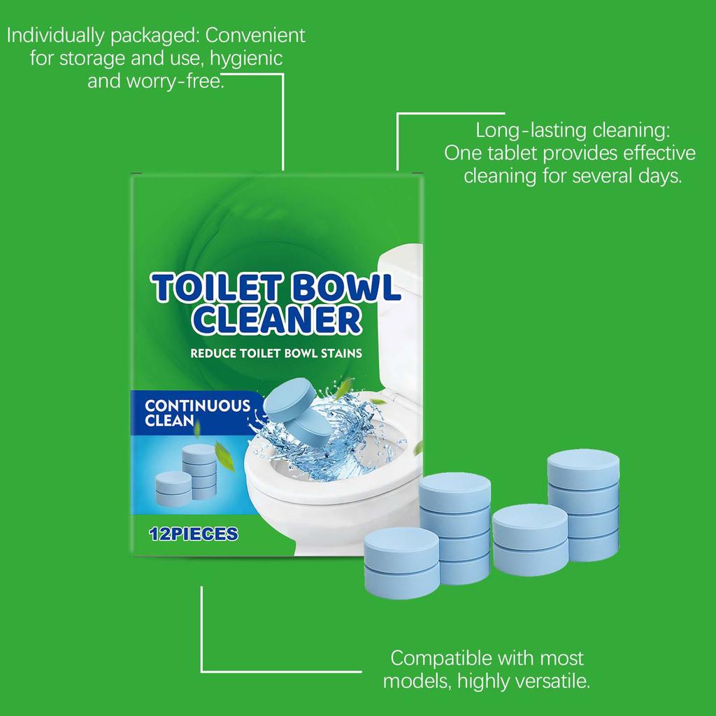 Household Toilet Cleaning Tablets Can Reduce Stubborn Stains By Flushing And Cleaning. They Are Daily Household Cleaning Products.