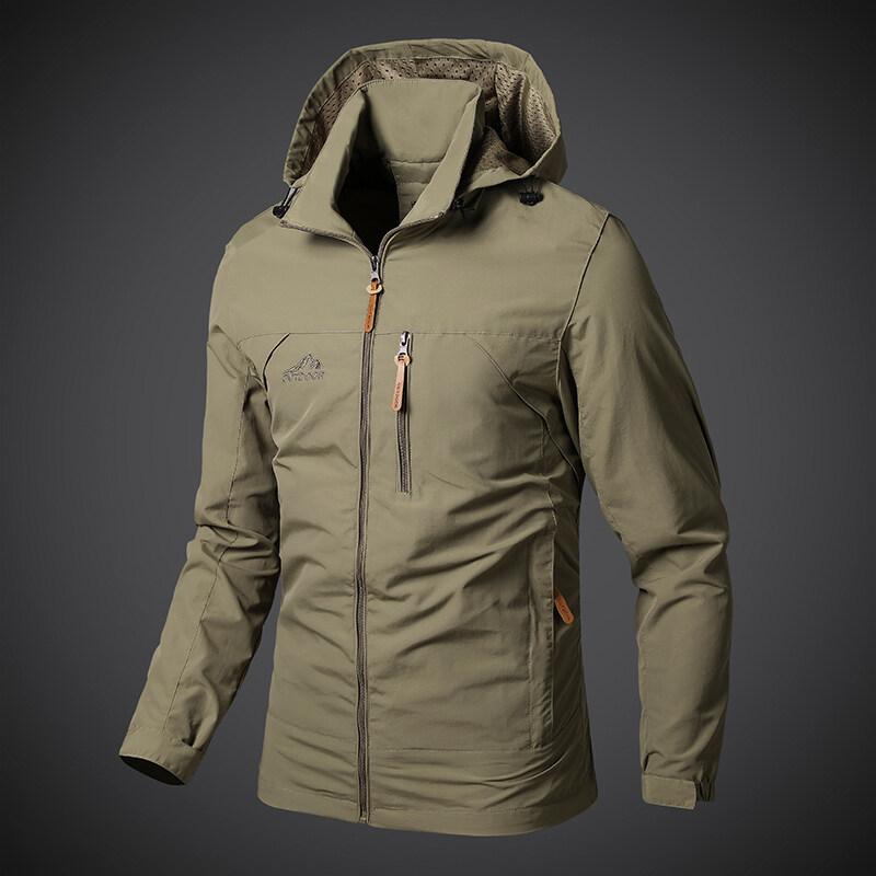 Men Windbreaker Jackets Waterproof  Hooded Coat Male New  Jackets Men Autumn Outdoor Hiking Biking Bomber Outwear