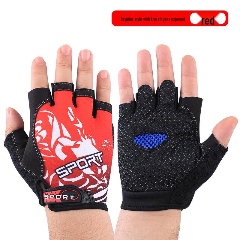 Men's Summer Sun Protection Anti-Slip Fingerless Fishing Gloves: Thin, Anti-Prick, Anti-Stab, Mosquito-Proof, Ice Silk Lure Design.