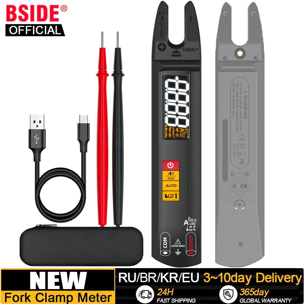 BSIDE U1 Digital Clamp Meter DC AC Professional 100A Ammeter Pliers T-RMS Current OpenJaw Electrical Tester Auto Multimeter