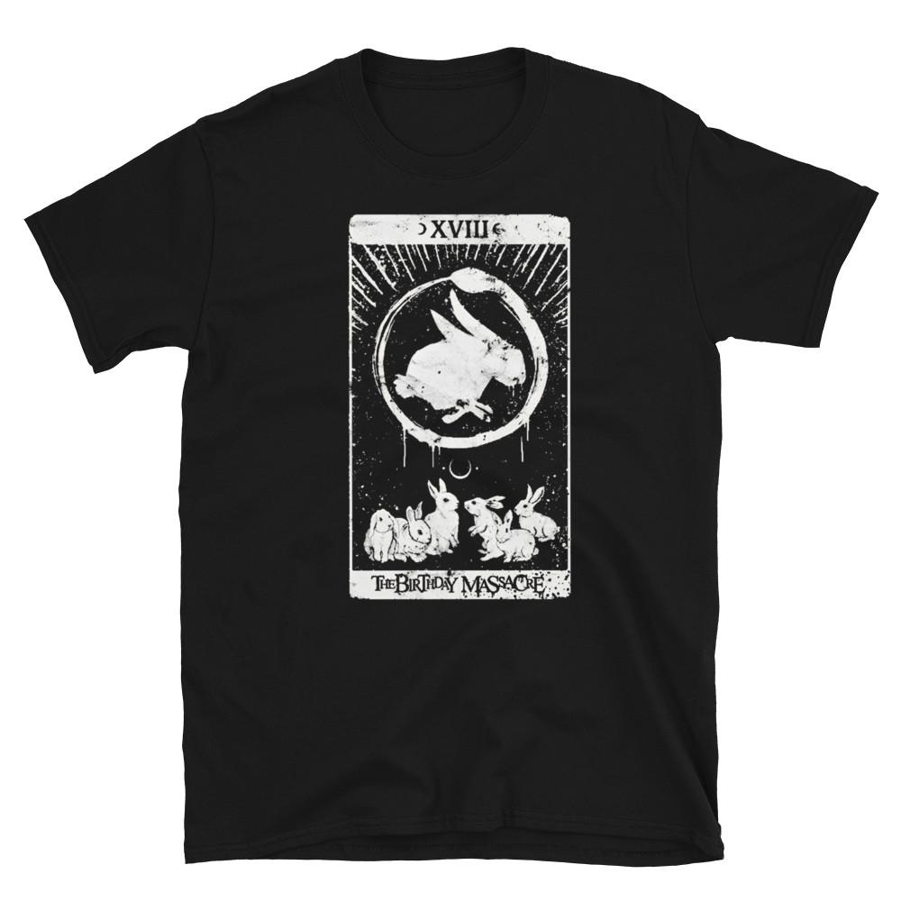 Retro Rabbits Tarot Card The Birthday Massacre Shirt Black Unisex S-5XL LI603 Unisex T-Shirt XXL