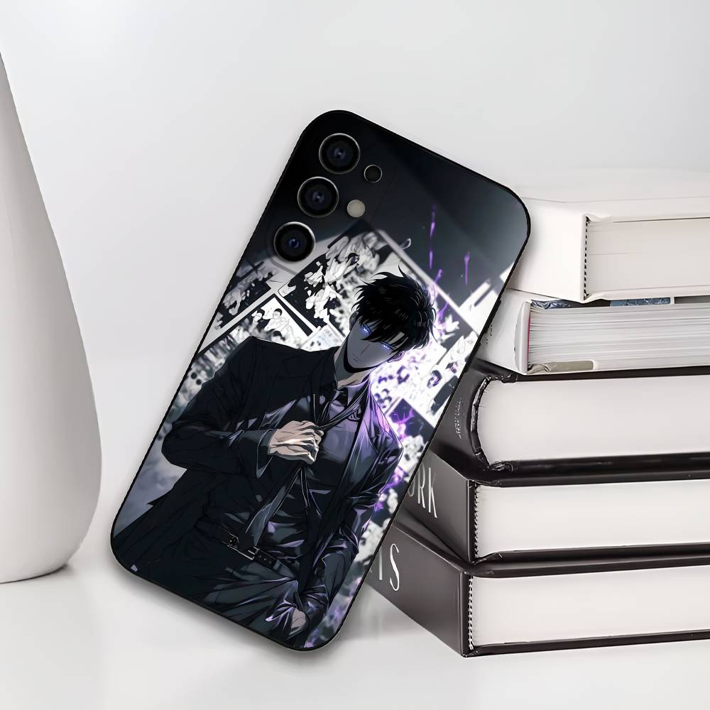 S-Solos S-Sung Jin Woo Leveling Phone Case Silicone Soft For Samsung S25,S24,S21,S22,S23,S30,Ultra,S20,Plus,Fe,Lite