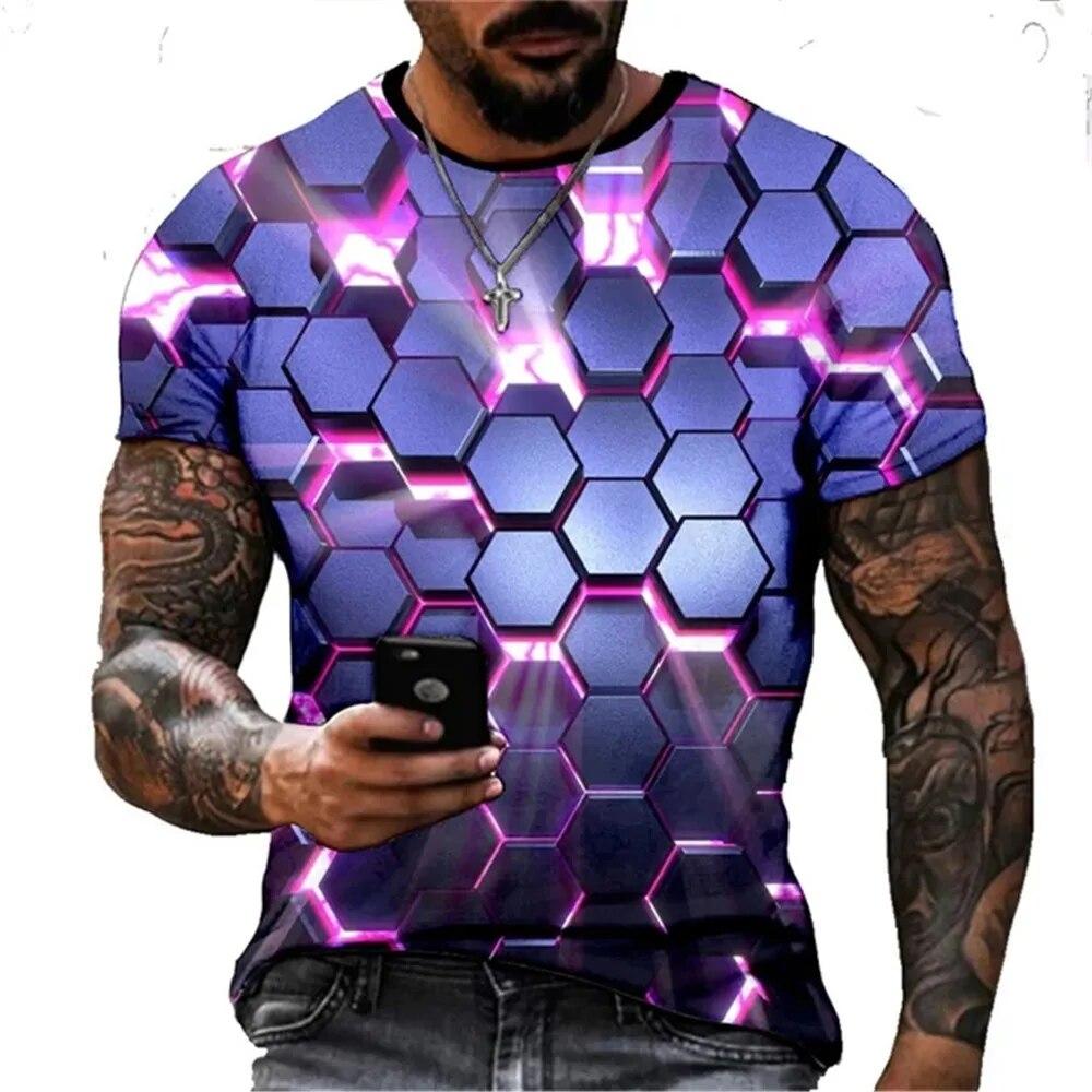 

Летняя трендовая модная уличная футболка в стиле хип-хоп с 3D мультяшным узором и короткими рукавами, свободная удобная футболка с круглым вырезом, мужская одежда XXL