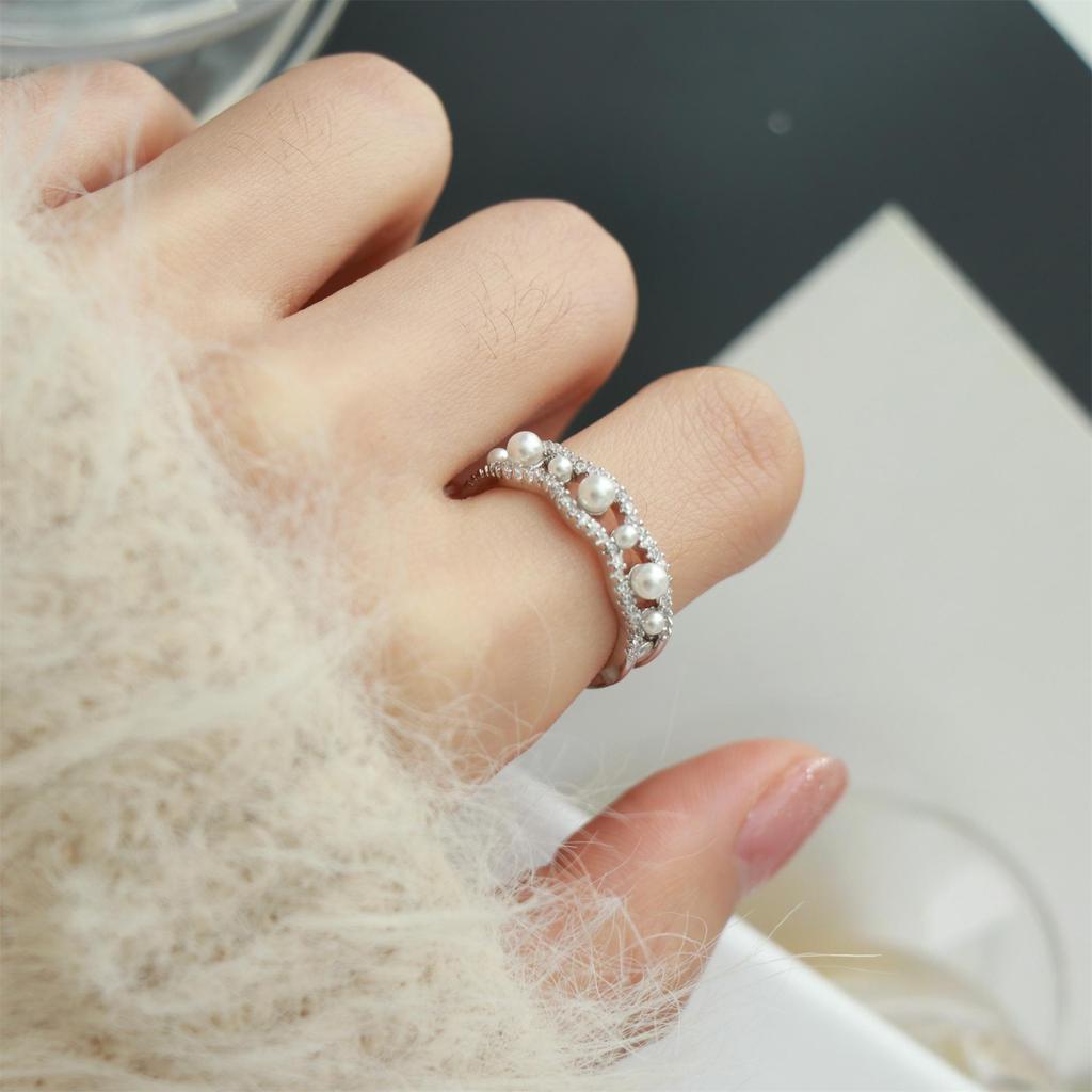 5A Grade Zircon Bauhinia Pattern Open Ring - Luxurious, Versatile, Exquisite Jewelry for Women