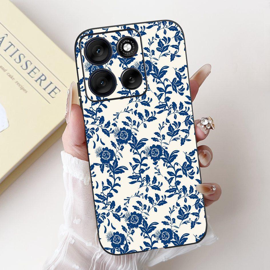 Per Motorola Moto G86 G56 2025 Custodia Moda Fiore Tramonto Cartone Animato Morbido Silicone Protettiva Copri Telefono Per MotoG56 MotoG86 Custodie