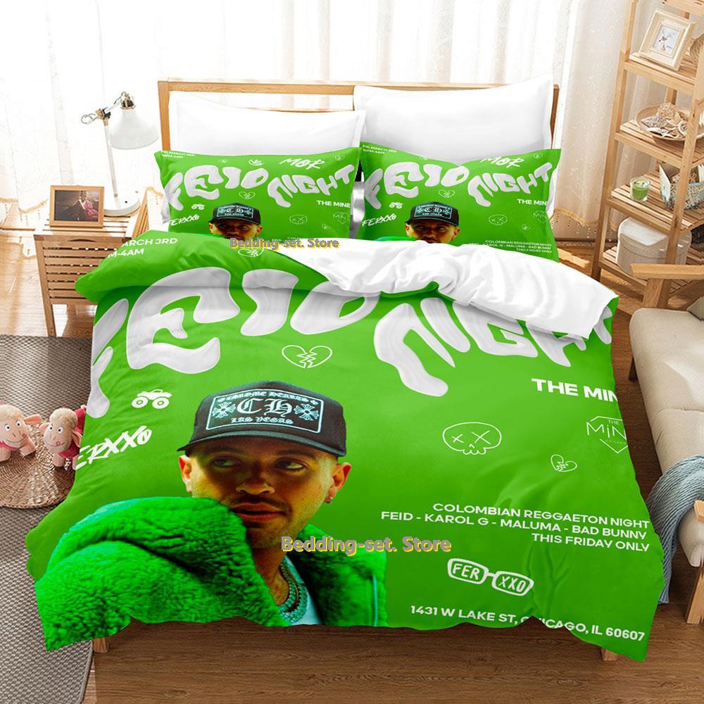 Ferxxoo Feid Bedding Collection Single Twin Full Queen King Size Bed Collection Adult Kid Bedroom Duvetcover Collections 3D Print Anime Bed Shee