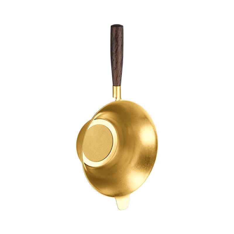 Stainless Steel 304 Tea Infuser with Japanese Wooden Handle - Gongfu Tea Set Accessory