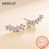 Real D Color Moissanite Diamond Earrings 925 Silver Sparkling Smile Stud Earrings for Women Fine Jewelry Party Gift