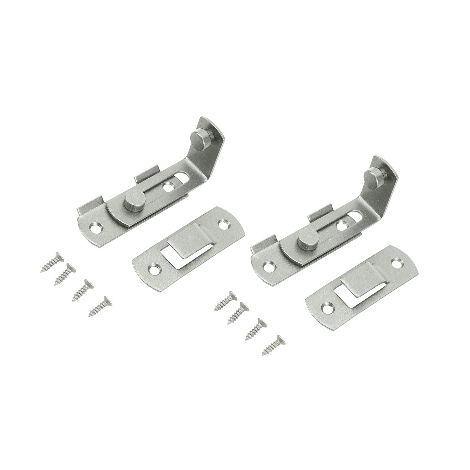 

Дверные защелки под 90 градусов Прочный аксессуар с отделкой из нержавеющей стали для надежной фиксации раздвижной двери, окна, забора и двери для питомца серебряный