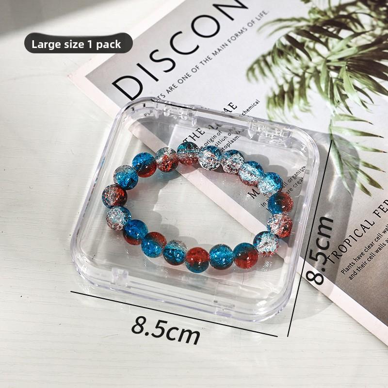 

1 шт. Квадратная коробка для хранения Прозрачные акриловые упаковочные коробки для серег, ожерелий, браслетов, нейл-арта, органайзер для украшений DIY 8.5*8.5cm