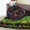 50 Video Game Knitted Blanket Arcade Game Collage FC Console Plush Throw Blankets Summer Air Conditioning Soft Warm Bedspreads