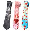 Cherry Neck Tie Heart Shirt Neckties Casual Y2K Neckties  Students