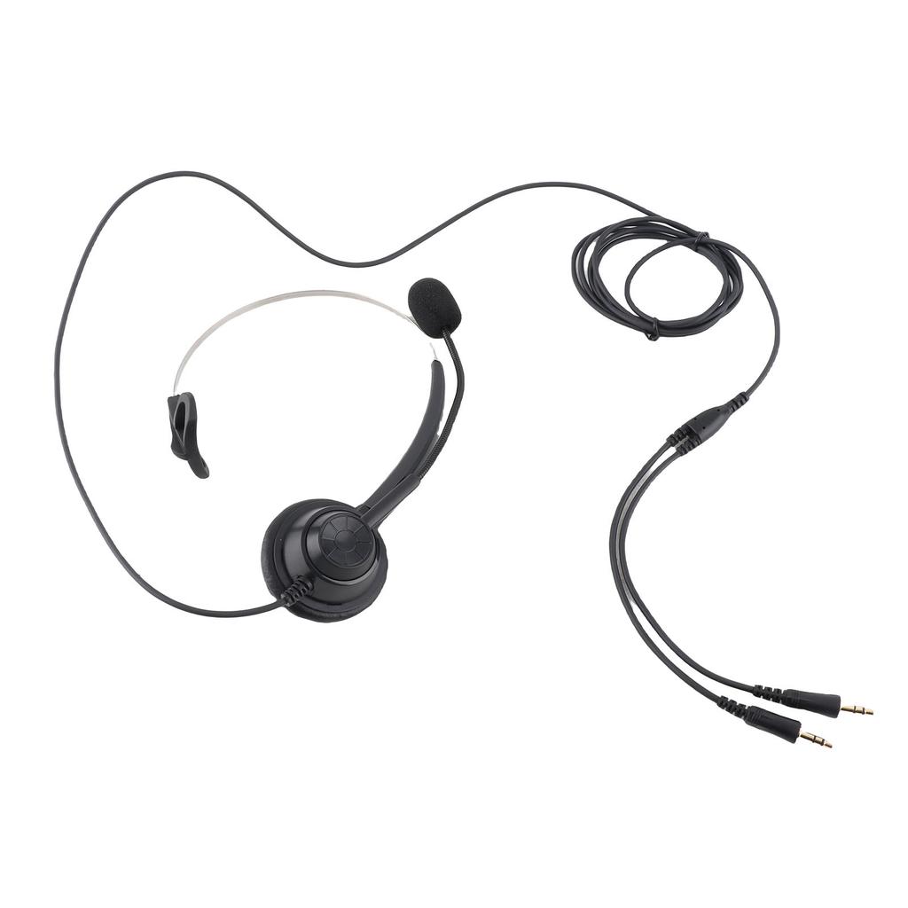 Callcenter-Headset Mono Geräuschunterdrückung Dual 3,5-mm-Stecker Computer On-Ear-Kopfhörer für Online-Kurse Callcenter