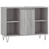 3 Piece Bathroom Furniture Set Grey Sonoma Wood Based Panel