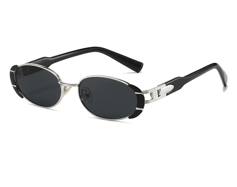 Retro Small Oval Sunglasses Vintage Design UV400 Metal Frame Shades for Men Women