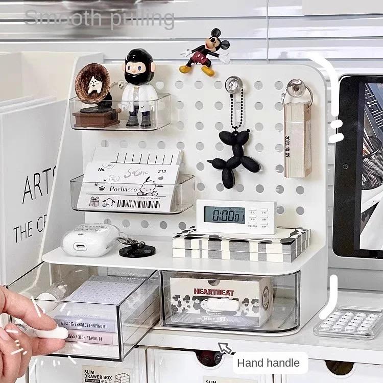 Ящик для хранения канцелярских принадлежностей настенные полки декоративная настенная полка для хранения многофункциональная настольная полка для хранения белый 6178₽