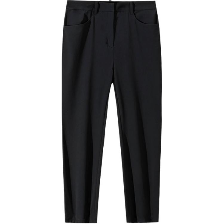 

Anta Champion All-Weather Series Casual Simple Solid Color Fleece Slim Fit Knitted Sports Pants Women bottoms Black 162510506-2 XL