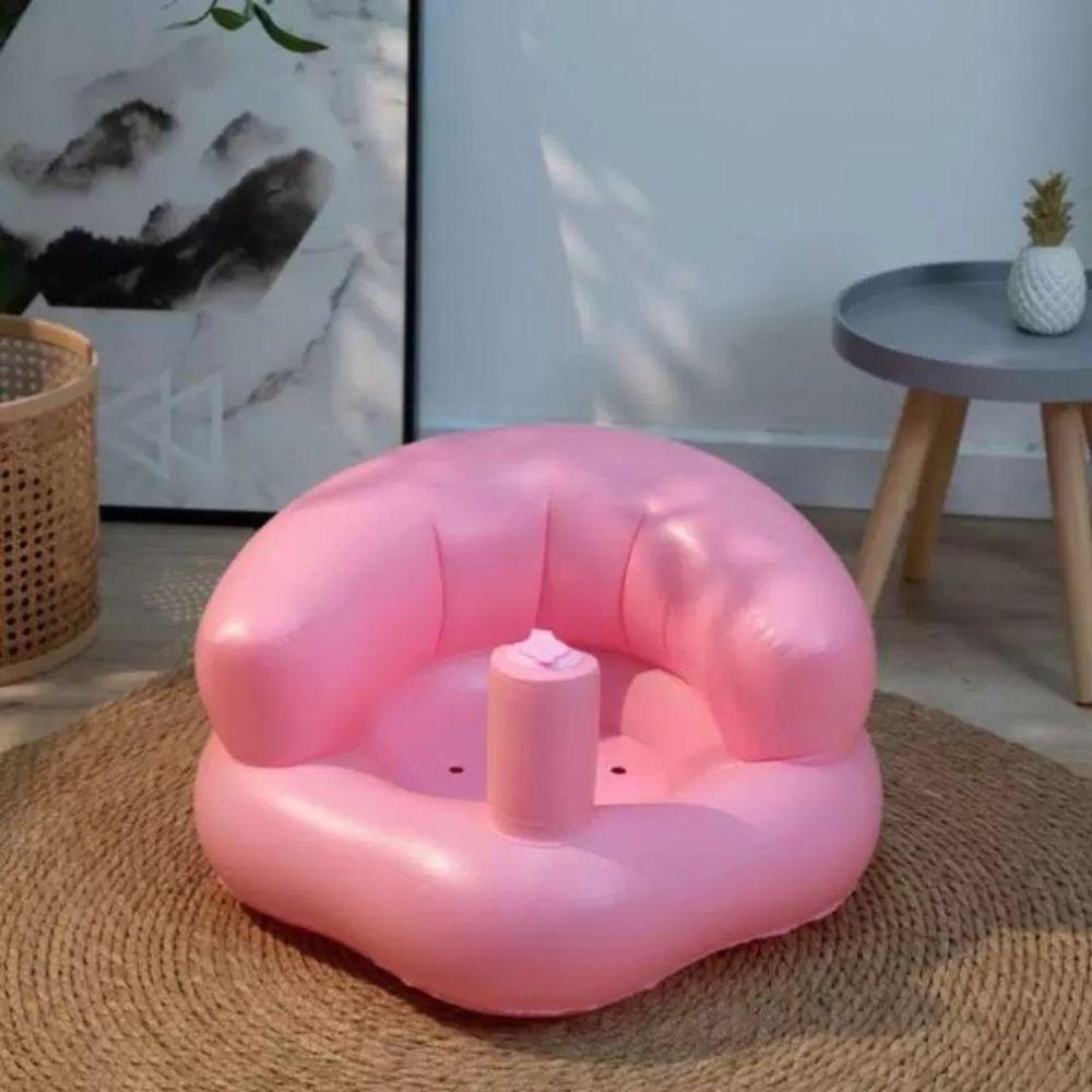 Solid Color Baby Sofa Folding Baby Chair Seat Ins Style Inflatable Sofa  for Boys and Girls