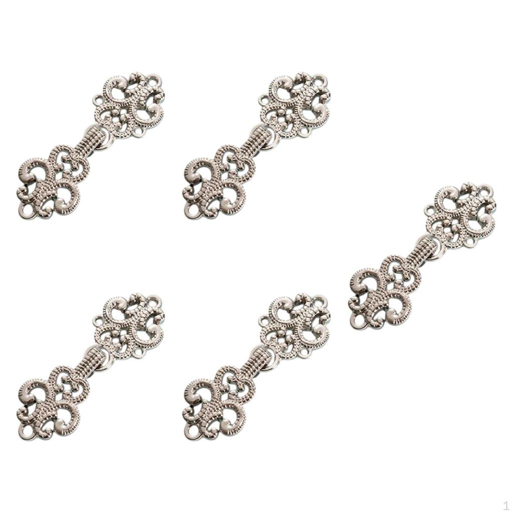 5 Pack Cloak Clasp Fasteners for Jackets, Dresses, And Sweaters
