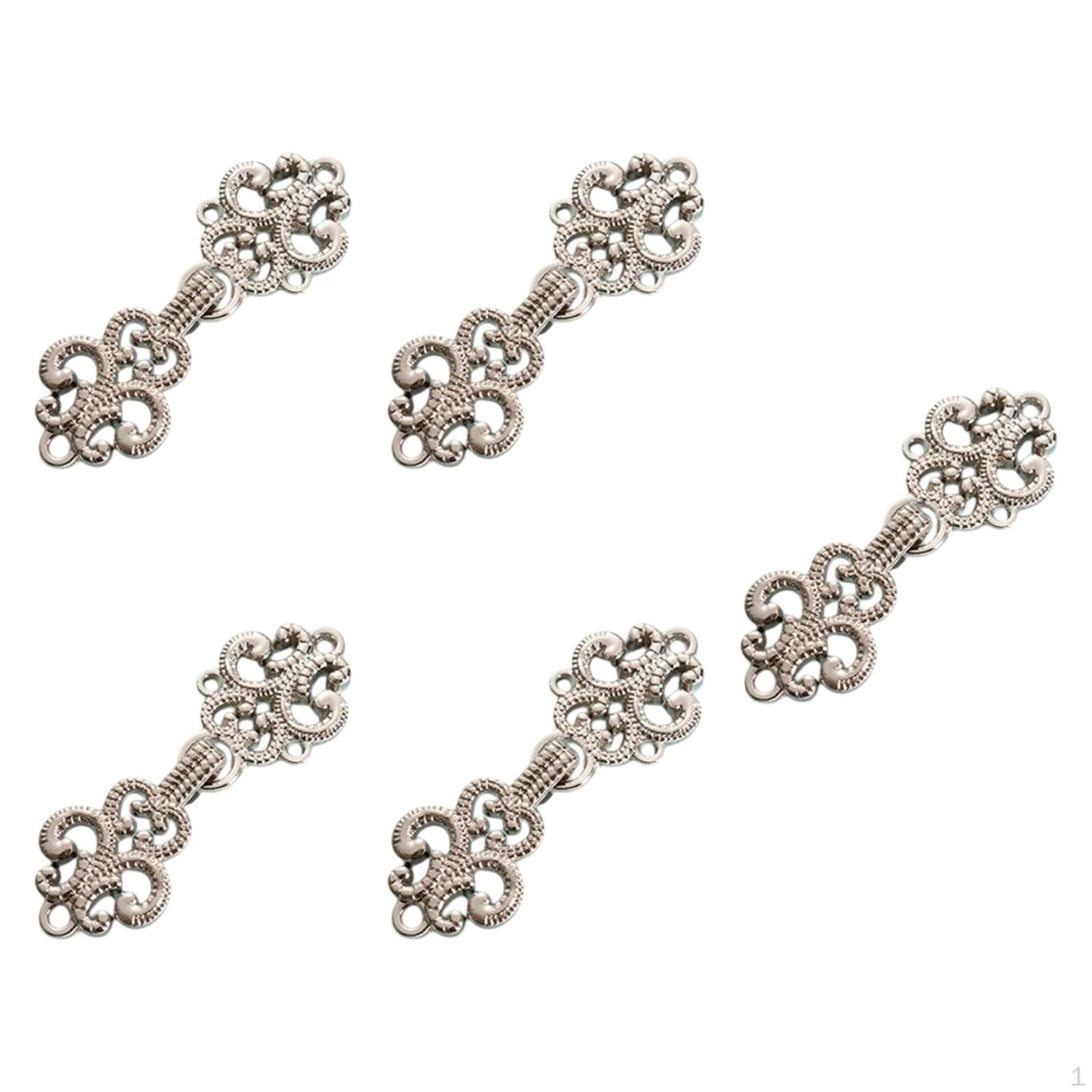 

Набір з 5 застібок-кліпс для плащів, жакетів, суконь та светрів срібний